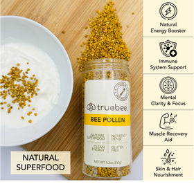 Détails des granules de pollen d'abeille truebee