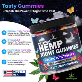 Détails des gummies au chanvre Healthergize