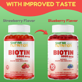 Détails des gummies Biotin Vegan SHIFAA NUTRITION