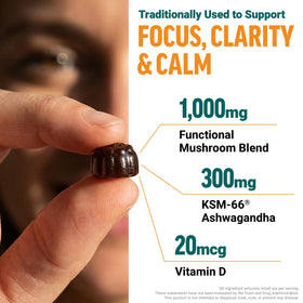 Détails des gummies champignons modernes Force Factor
