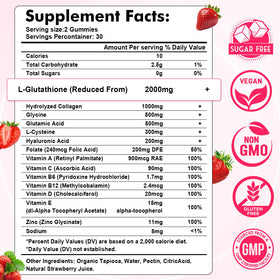 Détails des gummies de collagène avec saveur fraise