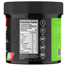 Détails des gummies de créatine Bounce Pro avec texture