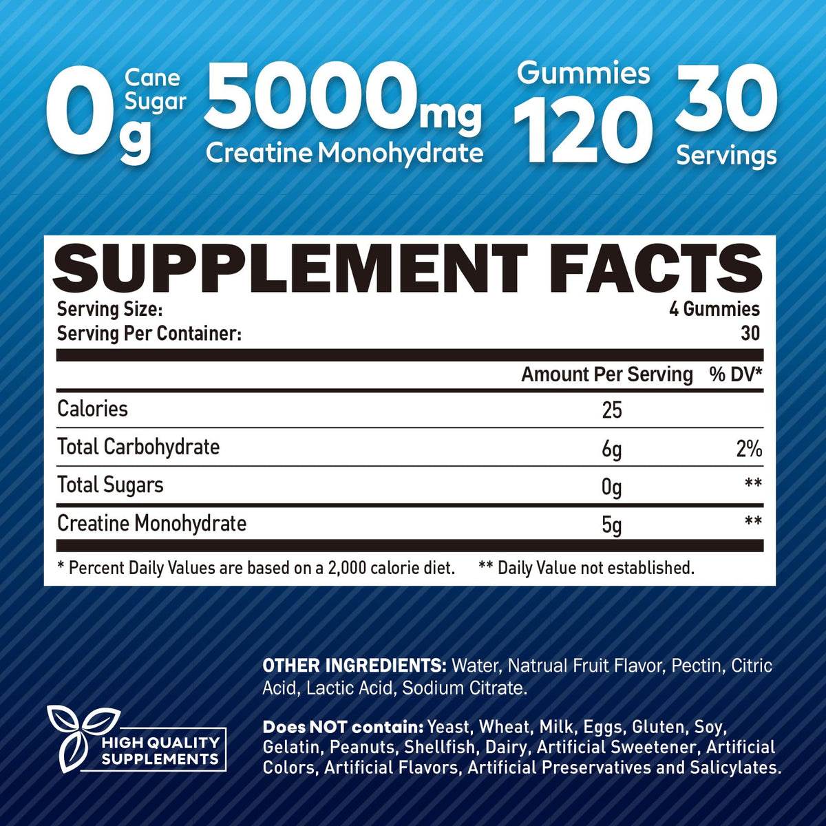 Détails des gummies de créatine monohydrate duwhot avec fruits rouges