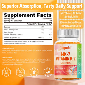 Détails des gummies K2 MK-7 Joywiit avec emballage