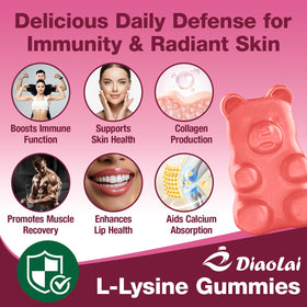 Détails des gummies L-Lysine DIAOLAI 1200mg