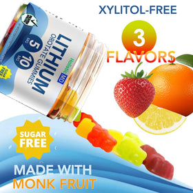 Détails des gummies Lithium Orotate 5mg avec une texture moelleuse