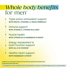Détails des gummies MegaFood Multivitamines pour Hommes