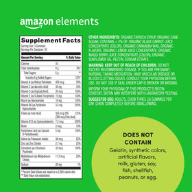 Détails des gummies Multivitamines Bio pour Hommes avec saveurs fruitées