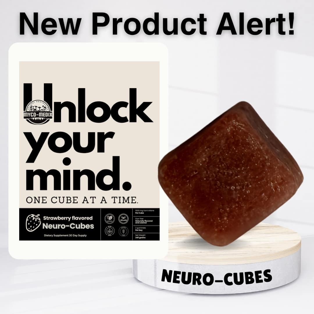 Détails des gummies MYCOMedix avec extrait de champignon Hericium
