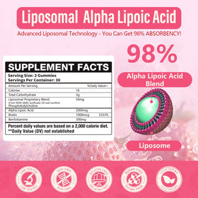 Détails des gummies Oakevlp Acide Alpha Lipoïque avec emballage