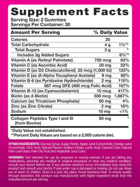 Détails des gummies PINK saveur baies mélangées