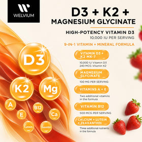 Détails des gummies WELVIUM ADK 10, montrant leur couleur rose