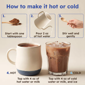 Détails des ingrédients Brainoa Chocolat Chaud de Nuit