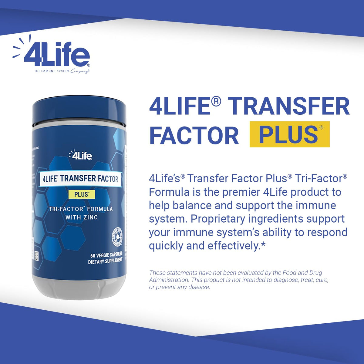 Détails des ingrédients de 4Life Transfer Factor Plus Zinc sur l'emballage