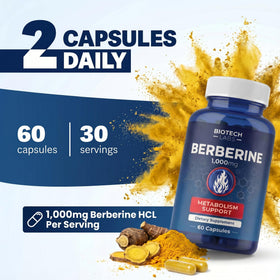 Détails des ingrédients de Biotech Labs Berberine HCL 1000 mg
