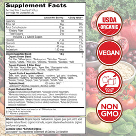 Détails des ingrédients de Country Farms Super Greens