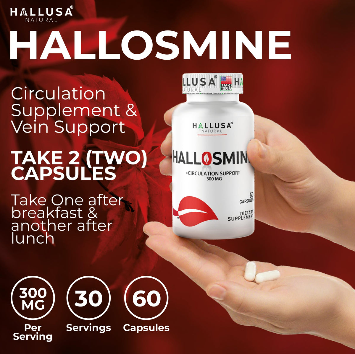 Détails des ingrédients de Diosmine Circulation Hallusa Natural