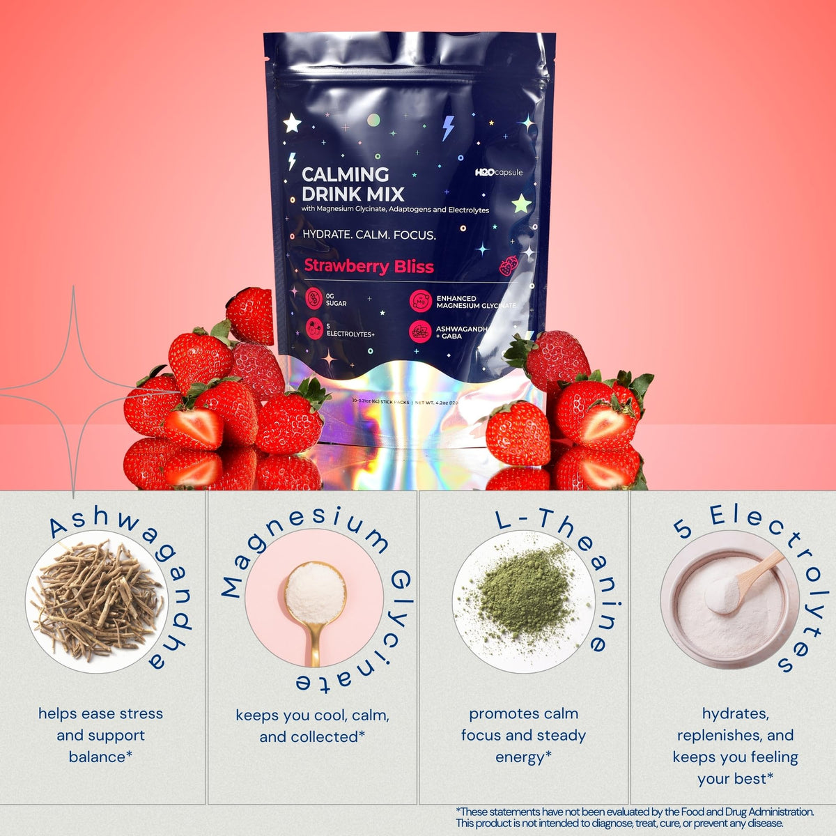 Détails des ingrédients de H2O Capsule Poudre de Magnésium Glycinate