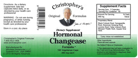 Détails des ingrédients de la Formule Changease de Christopher's