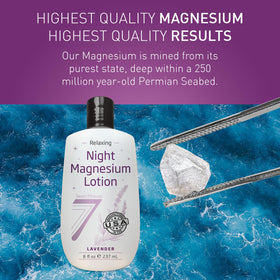 Détails des ingrédients de la lotion de magnésium lavande Seven Minerals