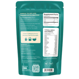 Détails des ingrédients de la poudre de collagène peptides Journey Supplements