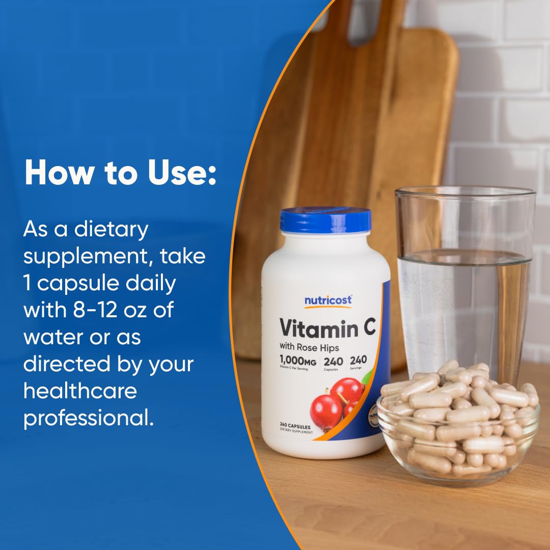 Détails des ingrédients de la Vitamine C Nutricost