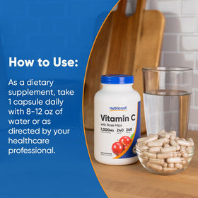Détails des ingrédients de la Vitamine C Nutricost