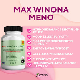 Détails des ingrédients de Max Winona Meno sur l'emballage
