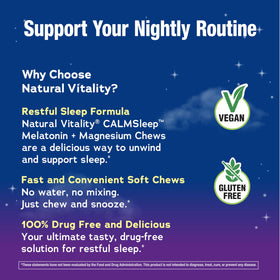 Détails des ingrédients de Natural Vitality CALMSleep