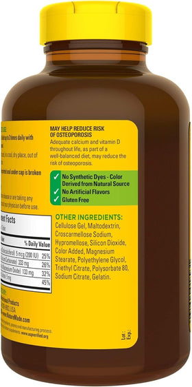 Détails des ingrédients de Nature Made Calcium, Magnésium & Zinc