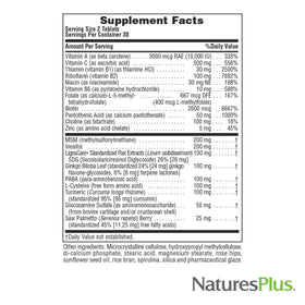 Détails des ingrédients de NaturesPlus Ultra Hair Plus