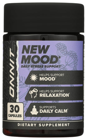 Détails des ingrédients de ONNIT New MOOD sur l'étiquette
