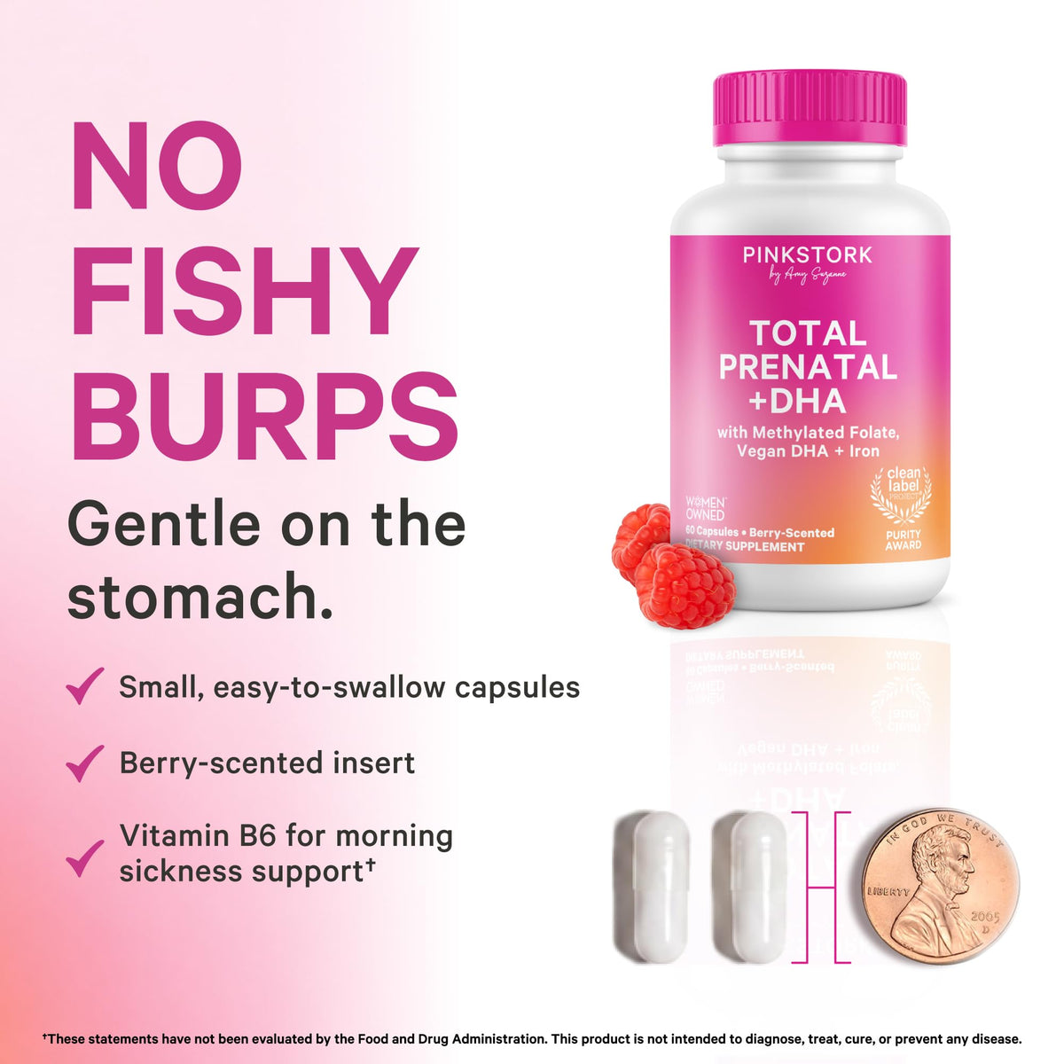 Détails des ingrédients de Pink Stork Total Prenatal + DHA