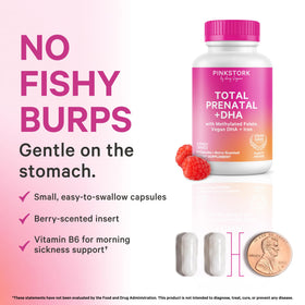 Détails des ingrédients de Pink Stork Total Prenatal + DHA