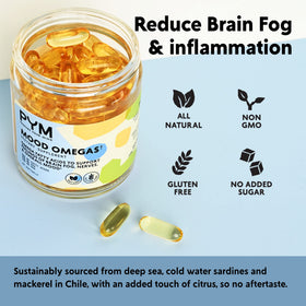 Détails des ingrédients de PYM Omega-3 sur l'étiquette