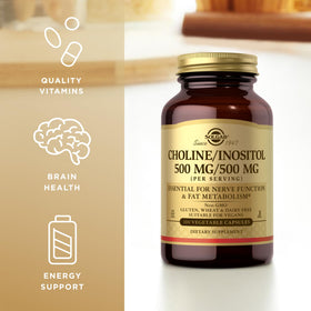Détails des ingrédients de Solgar Choline/Inositol 500 mg