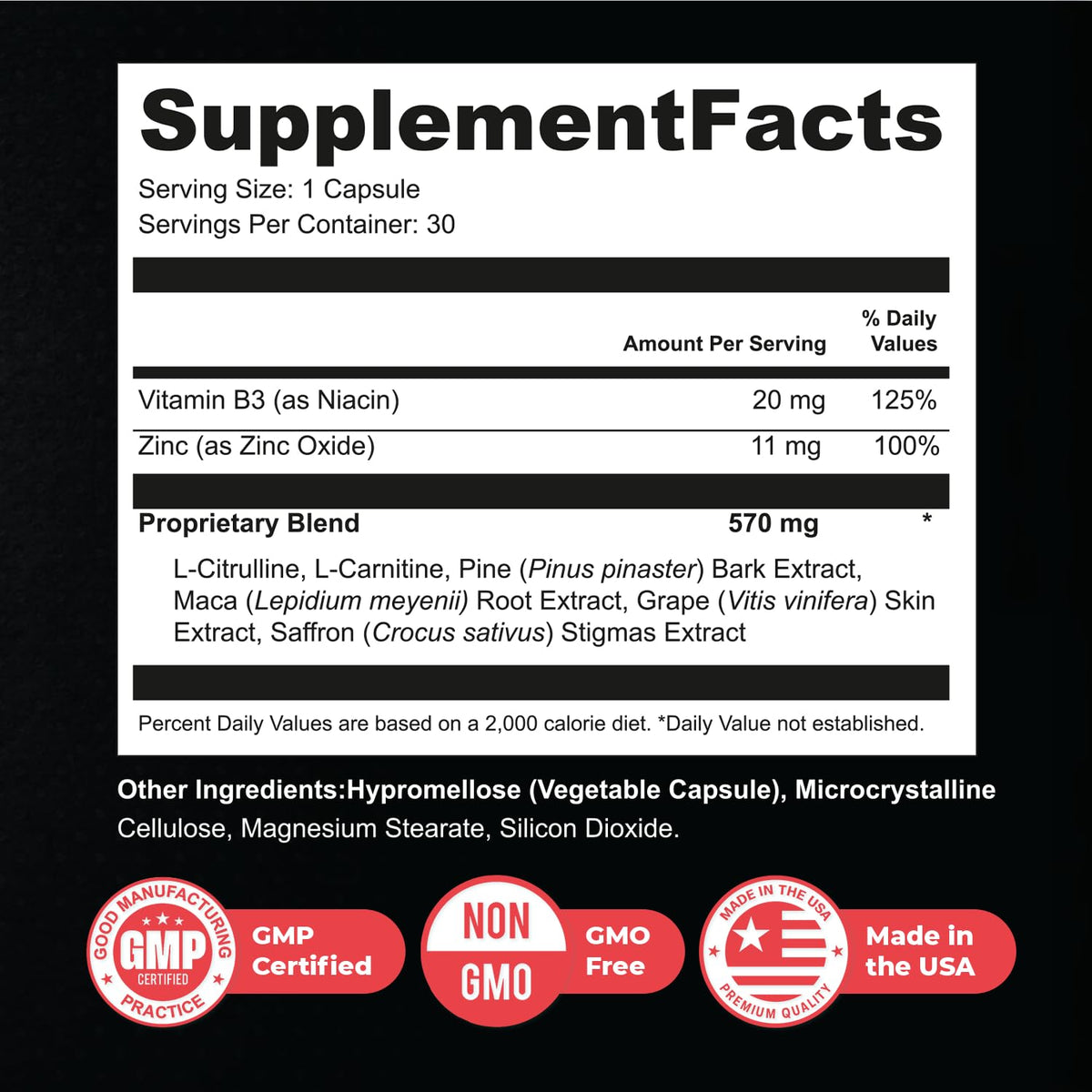 Détails des ingrédients de Steel Power Nature’s NutriWave, L-Citrulline et L-Carnitine
