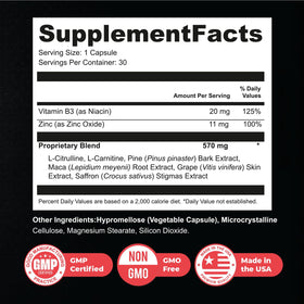 Détails des ingrédients de Steel Power Nature’s NutriWave, L-Citrulline et L-Carnitine