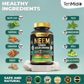 Détails des ingrédients de Tenmido Neem 8 en 1