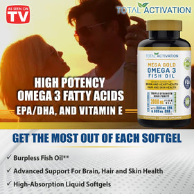 Détails des ingrédients de Total Activation Omega 3