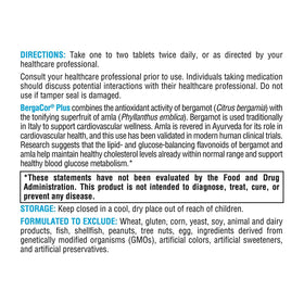 Détails des ingrédients de XYMOGEN BergaCor Plus