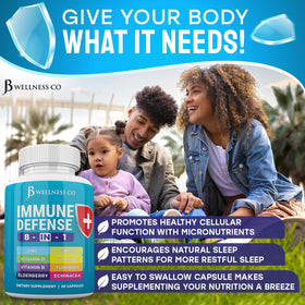 Détails des ingrédients des capsules 8 en 1 de JB Wellness Co