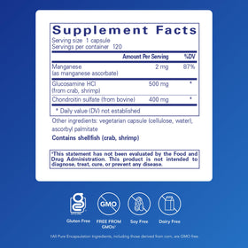 Détails des ingrédients des capsules de glucosamine et chondroitine