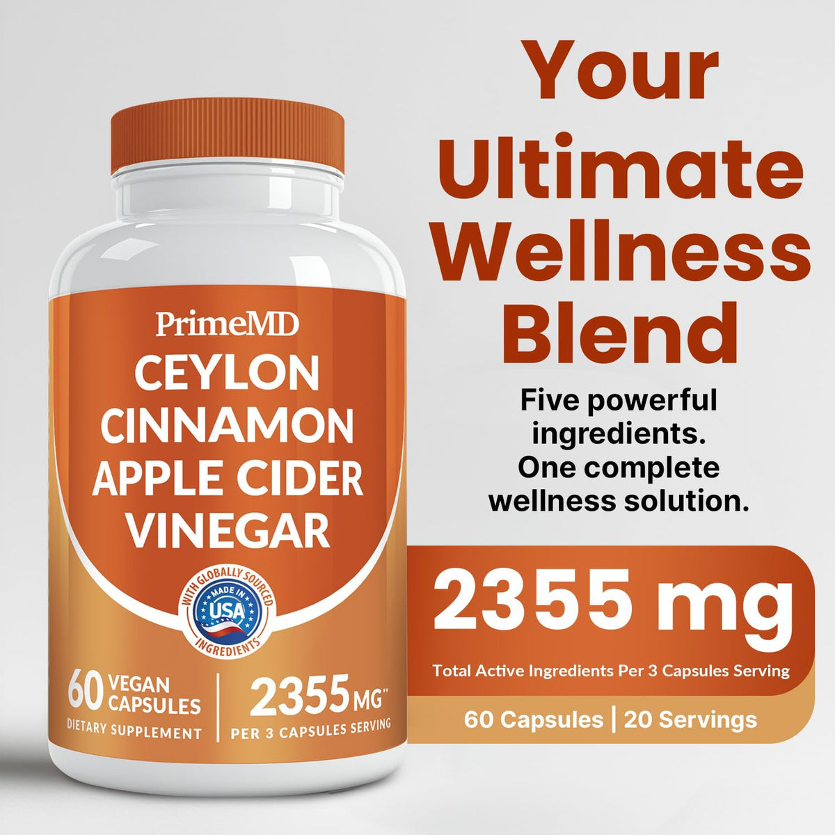 Détails des ingrédients des capsules de PrimeMD Ceylon Cinnamon