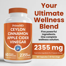 Détails des ingrédients des capsules de PrimeMD Ceylon Cinnamon