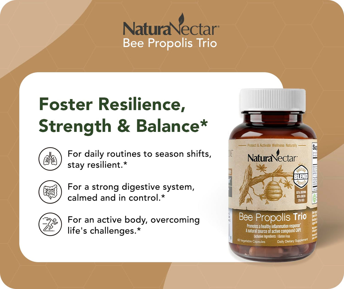 Détails des ingrédients des Capsules de Propolis NaturaNectar
