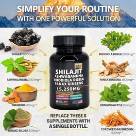 Détails des ingrédients des capsules de Shilajit DCRWVCTON