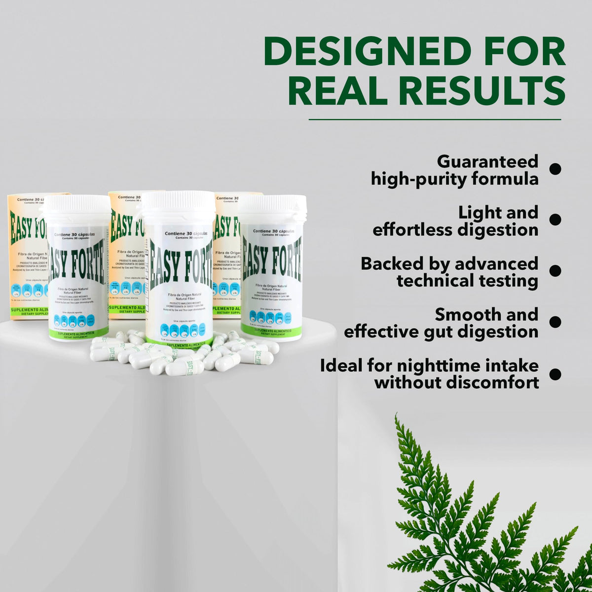 Détails des ingrédients des capsules Easy Forte