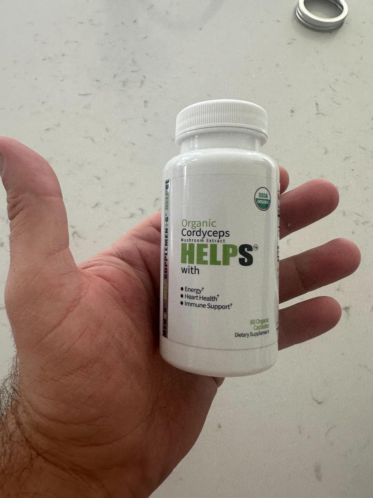 Détails des ingrédients des capsules Help Supplements Champignon Cordyceps 1000mg