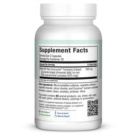 Détails des ingrédients des capsules Maxi Health Turmeric BCM-95